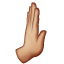 Bagaimana Rightwards Pushing Hand: Medium-Light Skin Tone emoji terlihat di Whatsapp.