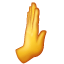 Bagaimana Rightwards Pushing Hand emoji terlihat di Whatsapp.