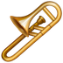Trombon emojisi Whatsapp üzerinde nasıl görünüyor.