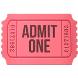 How Admission Tickets emoji looks on Apple.