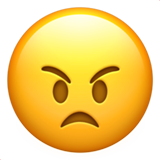 How Angry Face emoji looks on Apple.