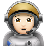 Astronot: açık cilt tonu emojisi Apple üzerinde nasıl görünüyor.