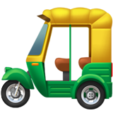 Hur Automatisk riksha emoji ser ut på Apple.