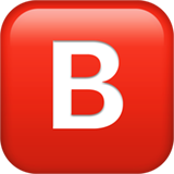 How B Button (Blood Type) emoji looks on Apple.