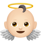 Bagaimana emoji Pari-pari bayi: ton kulit cerah kelihatan di Apple.