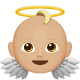 How Baby Angel: Medium-Light Skin Tone emoji looks on Apple.