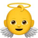 Hvordan Babyengel emoji ser ud på Apple.