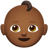 How Baby: Medium-Dark Skin Tone emoji looks on Apple.