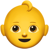 Como o emoji do Bebê é exibido no Apple.