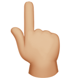 Hur Pekfinger upp: mellanljus hy emoji ser ut på Apple.