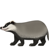 Bagaimana Musang emoji terlihat di Apple.