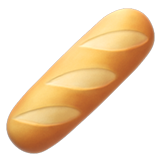 How Baguette Bread emoji looks on Apple.