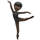 Come Persona che danza: carnagione scura emoji appare su Apple.