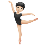 Come Persona che danza: carnagione chiara emoji appare su Apple.