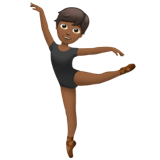 Come Persona che danza: carnagione abbastanza scura emoji appare su Apple.
