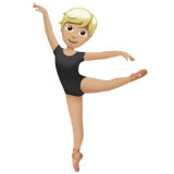 Come Persona che danza: carnagione abbastanza chiara emoji appare su Apple.