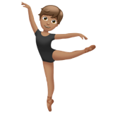 Come Persona che danza: carnagione olivastra emoji appare su Apple.