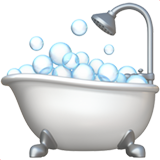 How Bathtub emoji looks on Apple.