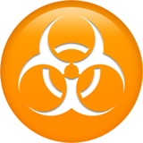 How Biohazard emoji looks on Apple.