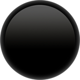 How Black Circle emoji looks on Apple.