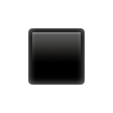 How Black Small Square emoji looks on Apple.