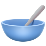 How Bowl with Spoon emoji looks on Apple.