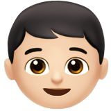 How Boy: Light Skin Tone emoji looks on Apple.