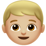 How Boy: Medium-Light Skin Tone emoji looks on Apple.