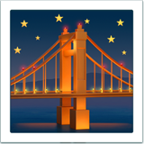 How Bridge at Night emoji looks on Apple.