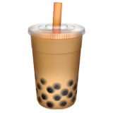 Wie Bubble Tea Emoji auf Apple aussieht.