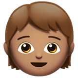 איך ילד: גוון עור בינוני emoji נראה על Apple.