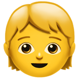 Hvordan Barn emoji ser ud på Apple.