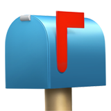 How Closed Mailbox with Raised Flag emoji looks on Apple.