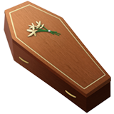 How Coffin emoji looks on Apple.