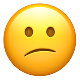 How Confused Face emoji looks on Apple.