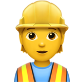 How Construction Worker emoji looks on Apple.