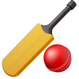 How Cricket Game emoji looks on Apple.