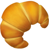 Como o emoji do Croissant é exibido no Apple.