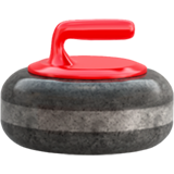 Como o emoji do Pedra de curling é exibido no Apple.