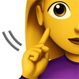 Como o emoji do Mulher surda é exibido no Apple.