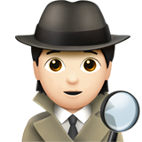 How Detective: Light Skin Tone emoji looks on Apple.