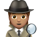 How Detective: Medium Skin Tone emoji looks on Apple.