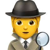 Cómo se ve el emoji Detective en Apple.