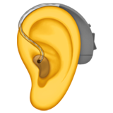 A quoi ressemblent les emoji Oreille appareillée sur Apple.