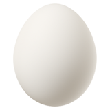 How Egg emoji looks on Apple.