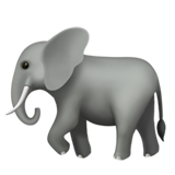 How Elephant emoji looks on Apple.