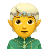 Como o emoji do Elfo é exibido no Apple.