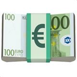 How Euro Banknote emoji looks on Apple.