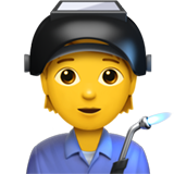 How Factory Worker emoji looks on Apple.