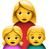 How Family: Woman, Girl, Boy emoji looks on Apple.